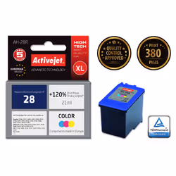 Activejet Encre AH-28R (remplacement HP 28 C8728A ; Premium ; 21 ml ; couleur), Rendement élevé (XL), Encre à colorant, 21 ml ...