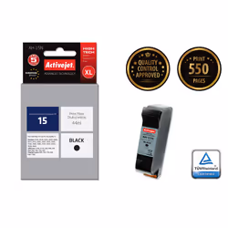 Activejet Encre AH-15N Cartouche d’encre HP DeskJet 810C, 812C, 816C, 825C, 840C, 841C, 842C, 843C Compatible Noir remplace C6615N - Vue supplémentaire 2