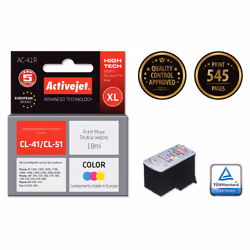 Activejet Encre AC-41R (remplacement Canon CL-41 ; Premium ; 18 ml ; couleur), Rendement élevé (XL), Encre à colorant, 18 ml, ...