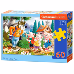 Castorland Three Little Pigs 60 pcs, 60 pièce(s), Dessins animés, 5 an(s)