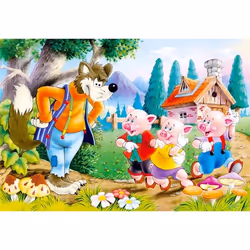 Castorland Three Little Pigs 60 pcs Jeu de puzzle 60 pièce(s) Dessins animés