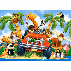 Castorland Softies on Safari 60 pcs Jeu de puzzle 6 pièce(s) Dessins animés