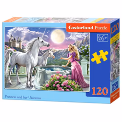 Castorland Princess and her Unicorns 120 pcs, 120 pièce(s), Dessins animés, 6 an(s)