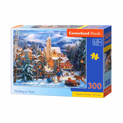 Castorland Sledding in Town 300 pcs, 300 pièce(s), Hiver, 8 an(s)