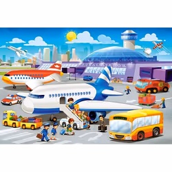 Castorland A Day at the Airport 40 Maxi pcs Jeu de puzzle 40 pièce(s) Dessins animés