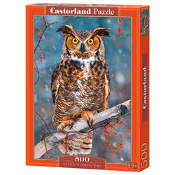 Castorland Great Horned Owl 500 pcs, 500 pièce(s), Flora, 9 an(s)