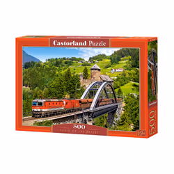 Castorland Train on the bridge 500 pcs, 500 pièce(s), Véhicules, 9 an(s)