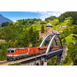 Castorland Train on the bridge 500 pcs Jeu de puzzle 500 pièce(s) Véhicules