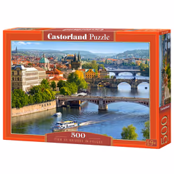 Castorland View of Bridges in Prague 500 pcs, 500 pièce(s), Paysage, 9 an(s)
