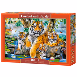 Castorland Tigers by the Stream 1000 pcs, 1000 pièce(s), Animaux, 9 an(s)