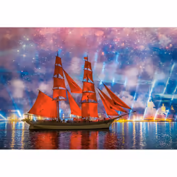 Castorland Red Frigate 1000 pcs Jeu de puzzle 1000 pièce(s) Bateaux