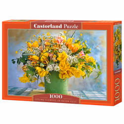 Castorland Spring Flowers in Green Vase 1000 pcs, 1000 pièce(s), Art, 9 an(s)