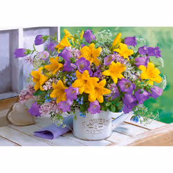 Castorland Bouquet of Lilies and Bellflowers 1000 pcs Jeu de puzzle 1000 pièce(s) Flora