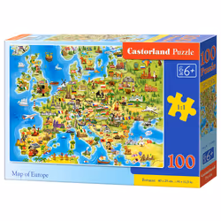 Castorland Map of Europe, 100 pièce(s), Cartes, 6 an(s)