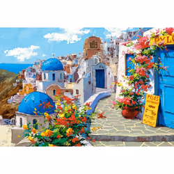 Castorland Spring in Santorini 2000 pcs Jeu de puzzle 2000 pièce(s) Art