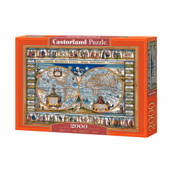 Castorland Map of the world, 1639 Jeu de puzzle 2000 pièce(s) Cartes