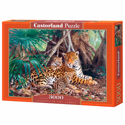Castorland Jaguars in the jungle (limited distribution!) 3000 pcs, 3000 pièce(s), Faune, 9 an(s)