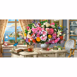 Castorland Summer Flowers and Cup of Tea 4000 pcs Jeu de puzzle 4000 pièce(s) Art