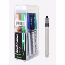 karin BrushmarkerPRO, Bleu, Marron, Vert, Lilas, Orange, Rose, Rouge, Turquoise, Jaune, Multicolore, 1 couleurs, Rond, 11 piè ...