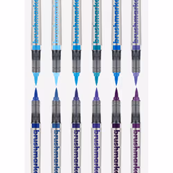karin BrushmarkerPRO Bleu, Cyan, Indigo, Lilas, Turquoise, Violet 12 pièce(s)
