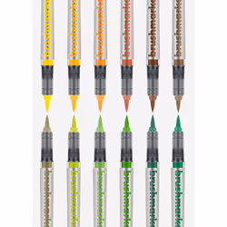karin BrushmarkerPRO Marron, Cuivre, Or, Vert, Citron vert, Jaune 12 pièce(s)