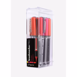 karin BrushmarkerPRO, Bourgogne, Lilas, Magenta, Orange, Rose, Rouge, Violet, Jaune, Multicolore, 12 couleurs, Rond, 12 pièce ...