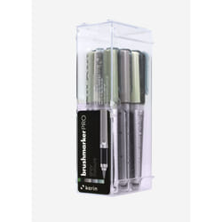 karin BrushmarkerPRO Noir, Gris foncé, Vert, Gris, Gris clair 12 pièce(s)