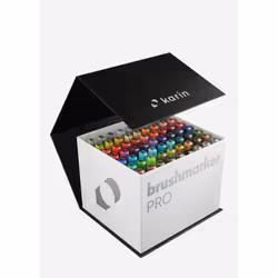 karin BrushmarkerPRO MegaBox, Multicolore, Multicolore, 60 couleurs, Rond, 60 pièce(s), Boîte