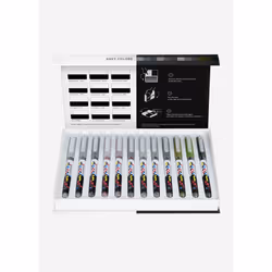 karin Pigment Decobrush, Noir, Gris foncé, Vert, Gris, Gris clair, Multicolore, 12 couleurs, Rond, Garçon/Fille, 12 pièce(s)