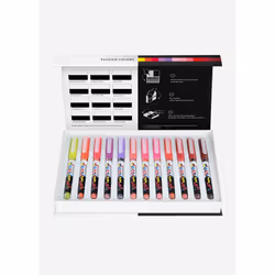 karin Pigment Decobrush, Bourgogne, Lilas, Magenta, Orange, Rose, Rouge, Violet, Jaune, Multicolore, 12 couleurs, Rond, Garço ...