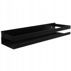 Étagère murale - GENERIC - Métal noir - 50 x 105 x 6 cm - Salle de bain - Design contemporain