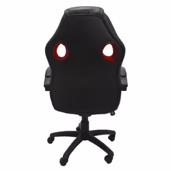Topeshop FOTEL ENZO CZER-CZAR chaise et fauteuil de bureau Siège rembourré Dossier rembourré