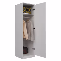 Topeshop SD-50 BIEL KPL placard et armoire de chambre à coucher 5 étagères 1 portes(s) Blanc