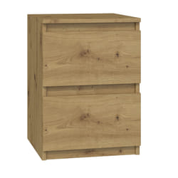 Topeshop M2 ARTISAN Table de nuit et table de chevet Table de nuit / chevet 2 tiroir(s) Chêne, Bois