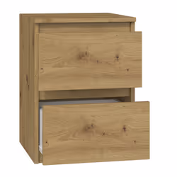 Topeshop M2 ARTISAN Table de nuit et table de chevet Table de nuit / chevet 2 tiroir(s) Chêne, Bois