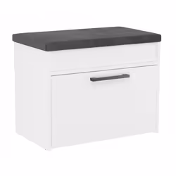 Topeshop PARMA MINI BIEL, Fermé, Blanc, Tableau à particules, 1 étagères, Bois plaqué, 600 mm