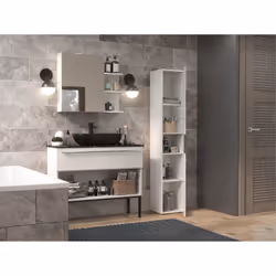 Topeshop NEL I BIEL armoire de rangement de salle de bain Blanc