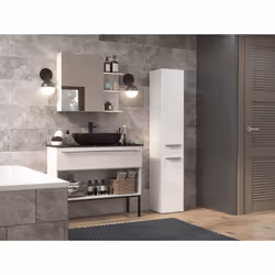 Topeshop NEL II BIEL POŁ armoire de rangement de salle de bain Blanc