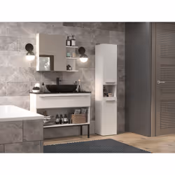 Topeshop NEL III BIEL armoire de rangement de salle de bain Blanc