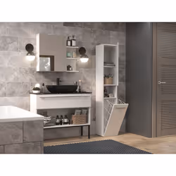 Topeshop NEL III BIEL armoire de rangement de salle de bain Blanc