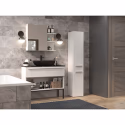Topeshop NEL IV BIEL armoire de rangement de salle de bain Blanc