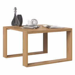 Topeshop MODERN MINI ARTISAN, Table basse, Forme carrée, 2 pieds, Chêne