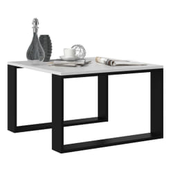 Topeshop MODERN MINI BIEL CZ Table à café, latérale et de salon Table basse Forme carrée 2 pieds