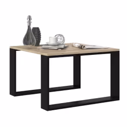 Topeshop MODERN MINI SON CZ, Table basse, Forme carrée, 2 pieds, Chêne de Sonoma