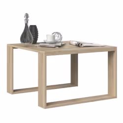 Topeshop MODERN MINI SONOMA, Table basse, Forme carrée, 2 pieds, Chêne de Sonoma