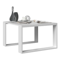 Topeshop MODERN MINI BIEL Table à café, latérale et de salon Table basse Forme carrée 2 pieds