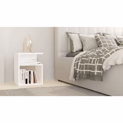 Topeshop TINI BIEL Table de nuit et table de chevet Table de nuit / chevet Blanc