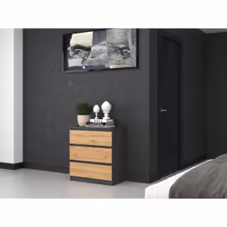 Topeshop M3 ANTRACYT/ARTISAN Commode