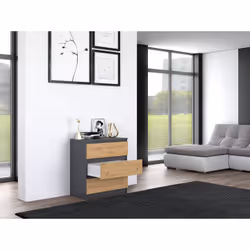 Topeshop M3 ANTRACYT/ARTISAN Commode