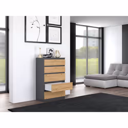 Topeshop M5 ANTRACYT/ARTISAN Commode